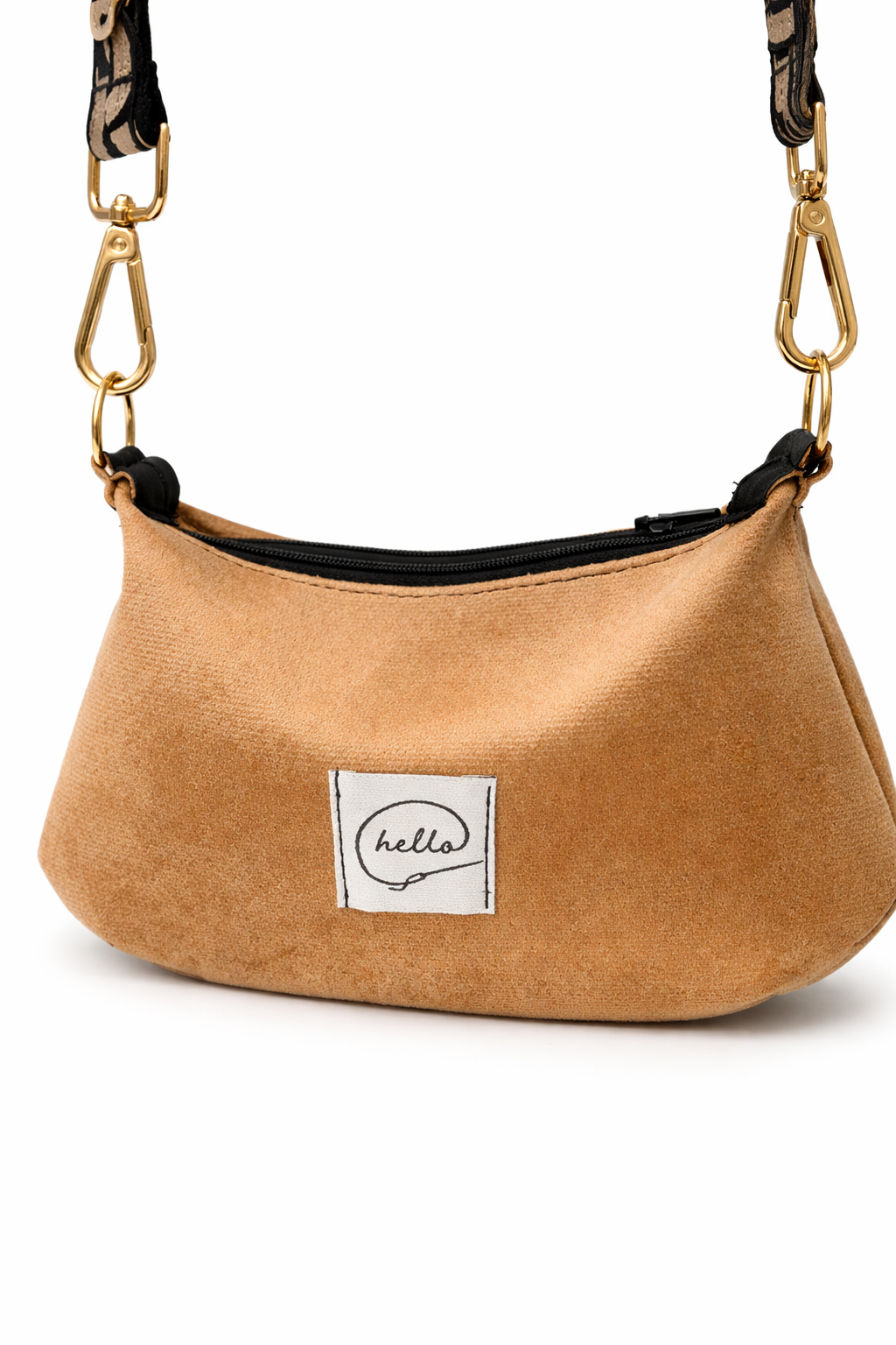 Sac demi-lune fait main – Taille S – Anse réglable – Stephy Couture (Copie)