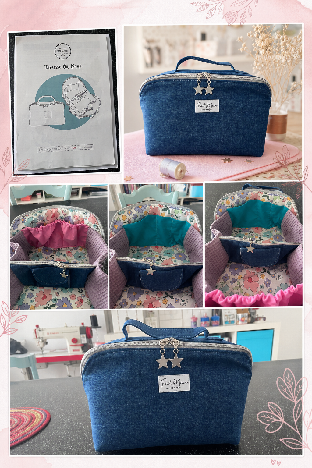 Trousse de toilette fait main